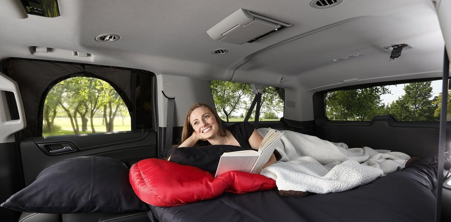 Roadie- The OVERNIGHTER™ SUV Window Tent with Bug Screen and Retractable Awning. Great for Camping in an SUV. (Patented)