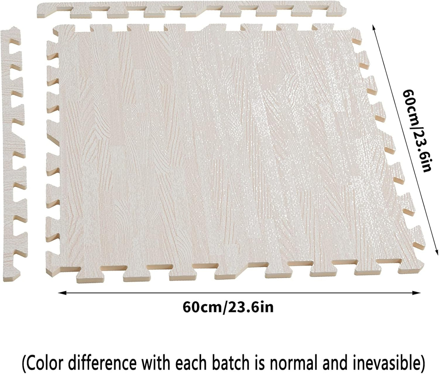 Amon Tech Interlocking Floor Tiles 23.6 X 23.6 Inch Puzzle Exercise Mat for Cushions for Workouts Protective Flooring Foam Mats (12 Packs)