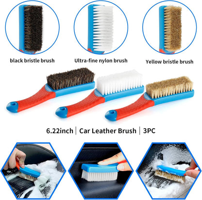 Car Cleaning Kit,Car Interior Detailing Kit with High Power Handheld Vacuum,Detailing Brush Set,Windshield Cleaning Tool,Microfiber Applicator,Towels,Complete Car Cleaning Supplies (Blue)