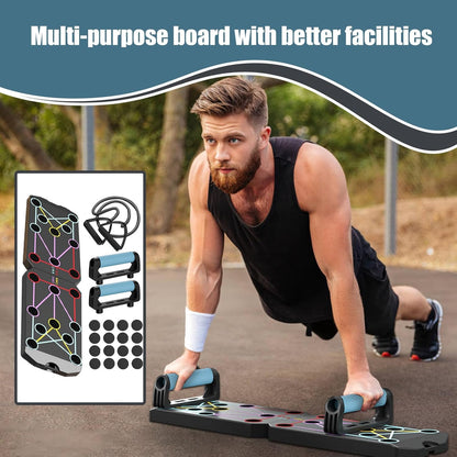 Pushup Board, portatile Fitness Equipment, Multifunctional Handles for Floor, non Slip Design, Adjustable Musle Strength Trainer, Durable Esercise Gear, Ideal for Home and Bodybuilding Workouts