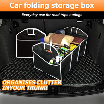 TSUGAMI Car Trunk Organizer, Foldable Storage Organizer with 3 Compartments, Large Capacity Storage Box for Auto, Portable Waterproof Bag for Cargo Trunk, Universal for SUV, Truck, Van