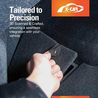 X-CAR Rear Trunk Storage Box Organizer Left Side Bins for Tesla Model 3 Interior Accessories 2017-2023