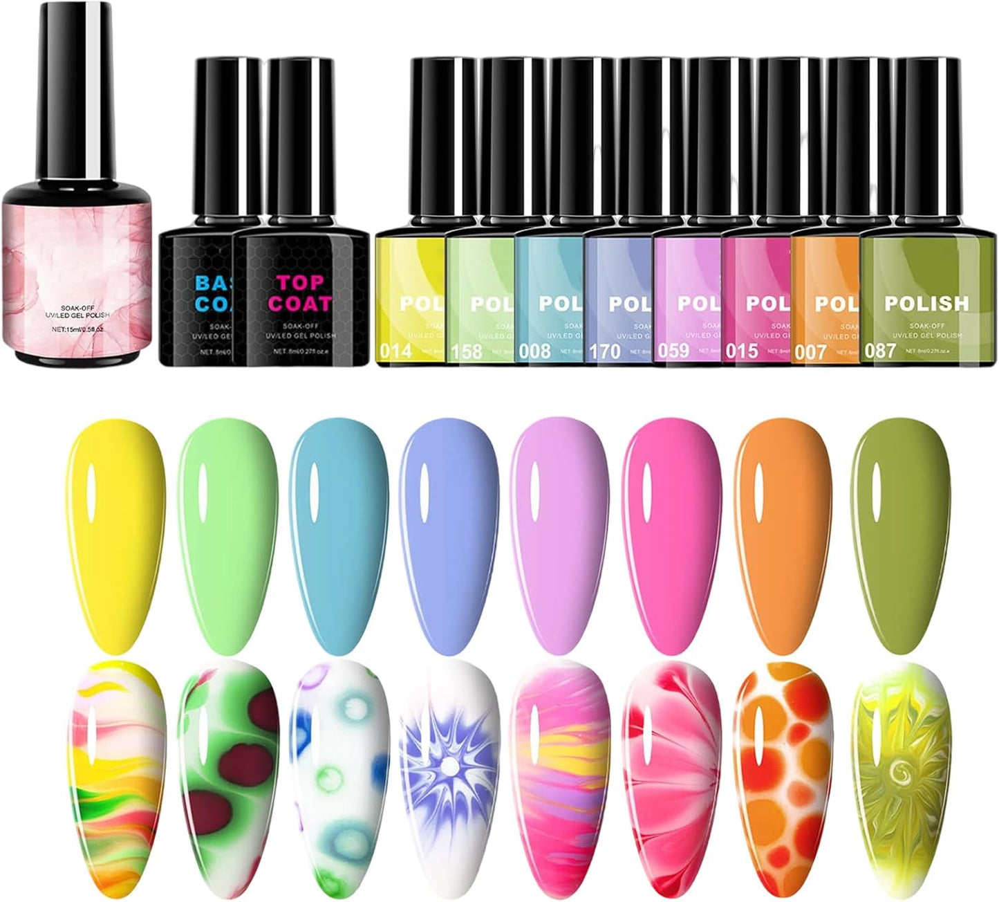Gel Polish Set, 8-Color Quick Dry Formula, Long-Lasting Finish, Smooth Application, Non-Irritating Nail Care, Ideal For Daily Wear Parties Wedding Salon Holiday Looks