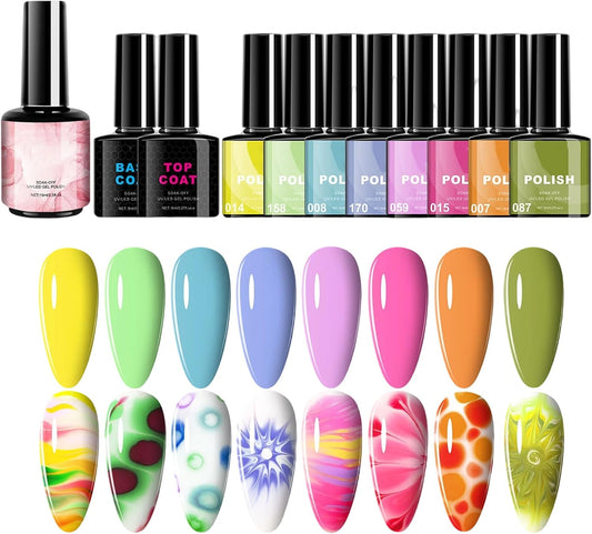 Gel Polish Set, 8-Color Quick Dry Formula, Long-Lasting Finish, Smooth Application, Non-Irritating Nail Care, Ideal For Daily Wear Parties Wedding Salon Holiday Looks