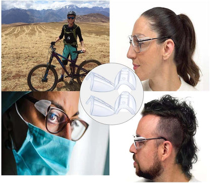 Safety Glasses Side Shields,Eye Protection Flexible Anti Slip on Clear Side Shield,Fits Most Glasses Eyeglasses Frames