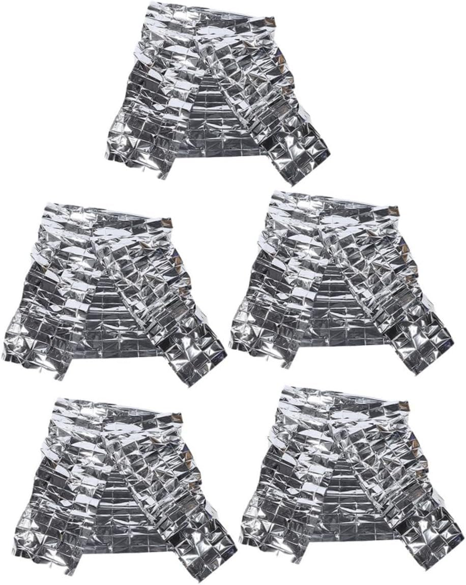 CIYODO 5 Pcs First Aid Blanket Emergency Thermal Blanket for Outdoor Emergency Blanket Survival Blanket Emergency Thermal Blankets Outdoor Emergency Thermal Blanket Kits The Pet Silver
