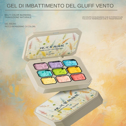 Patting Gel Polish, 9 Colors Sponge Pat Paint, Rainbow Nail Gel Set, Solid Beauty Care Kit, Ideal for DI Y Art, Manicure Practice, Salon Styling, Home Use, Fashion Accessory, 2.5g