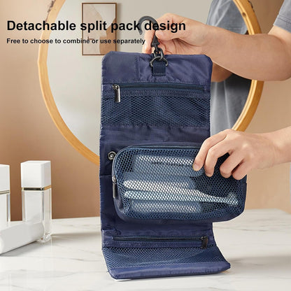 Misaakoeq Hygiene Bag for Men,Toiletries Organizer Case - Waterproof Cosmetic Bag Pouch, Portable Toilet Travel Bag with Hook for Men Women