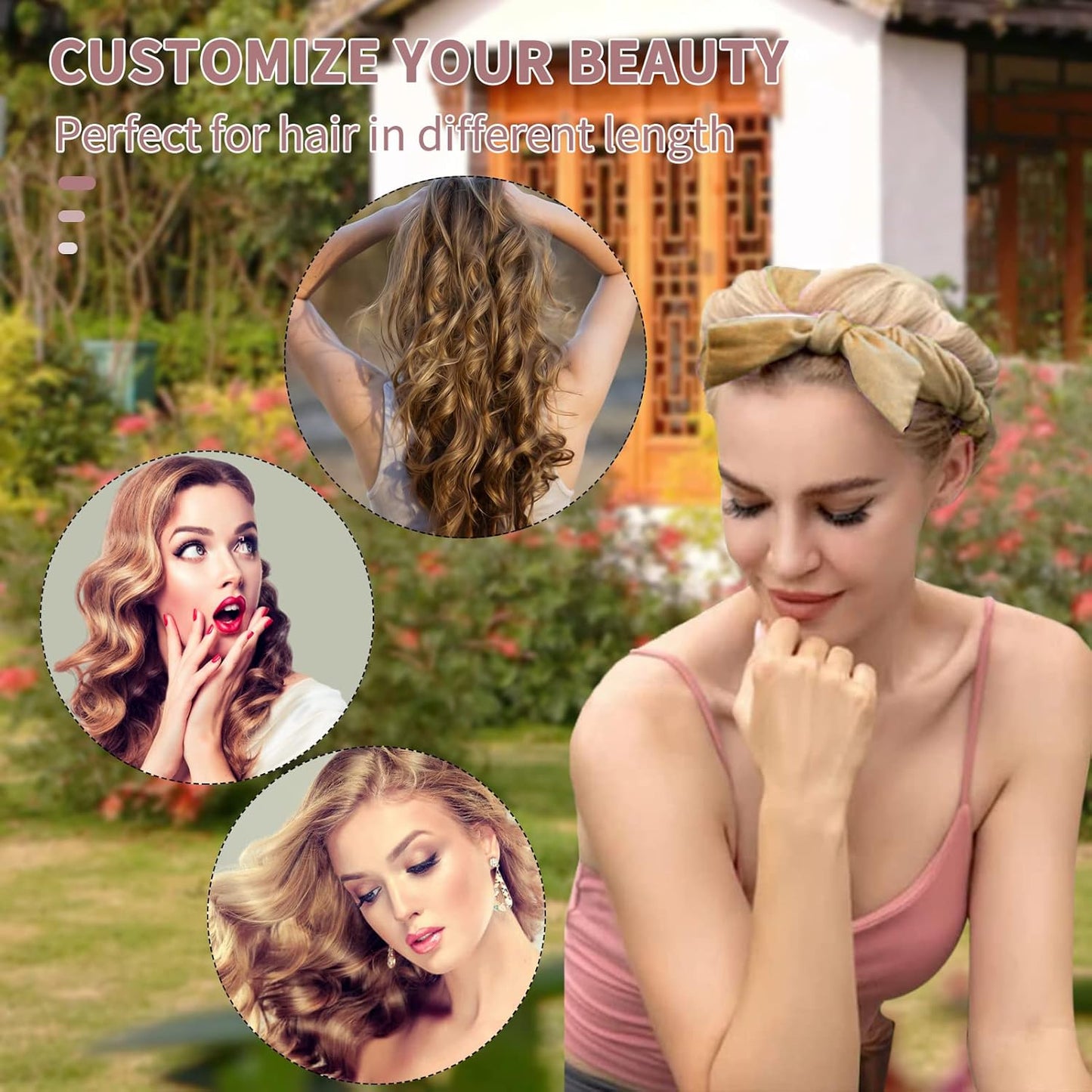 Long Hair Curler for Heatless Velvet Soft Band Curler Curler for Long, Medium Hair