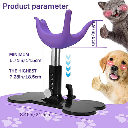 Compatto Dog Grooming Stand, Puppy Bathing Support, Height Adjustable Ladder Bench, Non-Slip, Sturdy Steel Frame, Black, Bathing Showering Trimming for Dogs and Pets