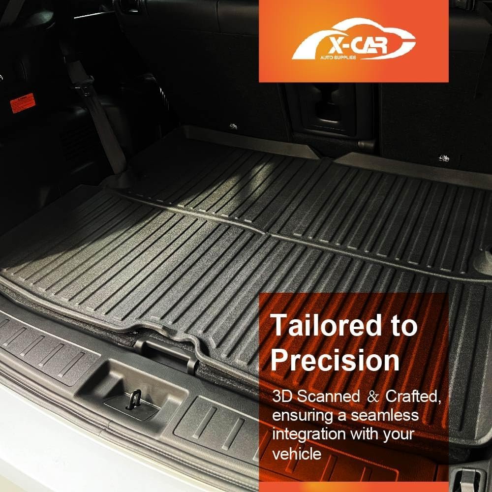 X-CAR Boot Liner for Mitsubishi Outlander PHEV 7-Seater 2021-2025 Luggage Tray Cargo Mat Trunk Cover Heavy Duty Interior Accessories