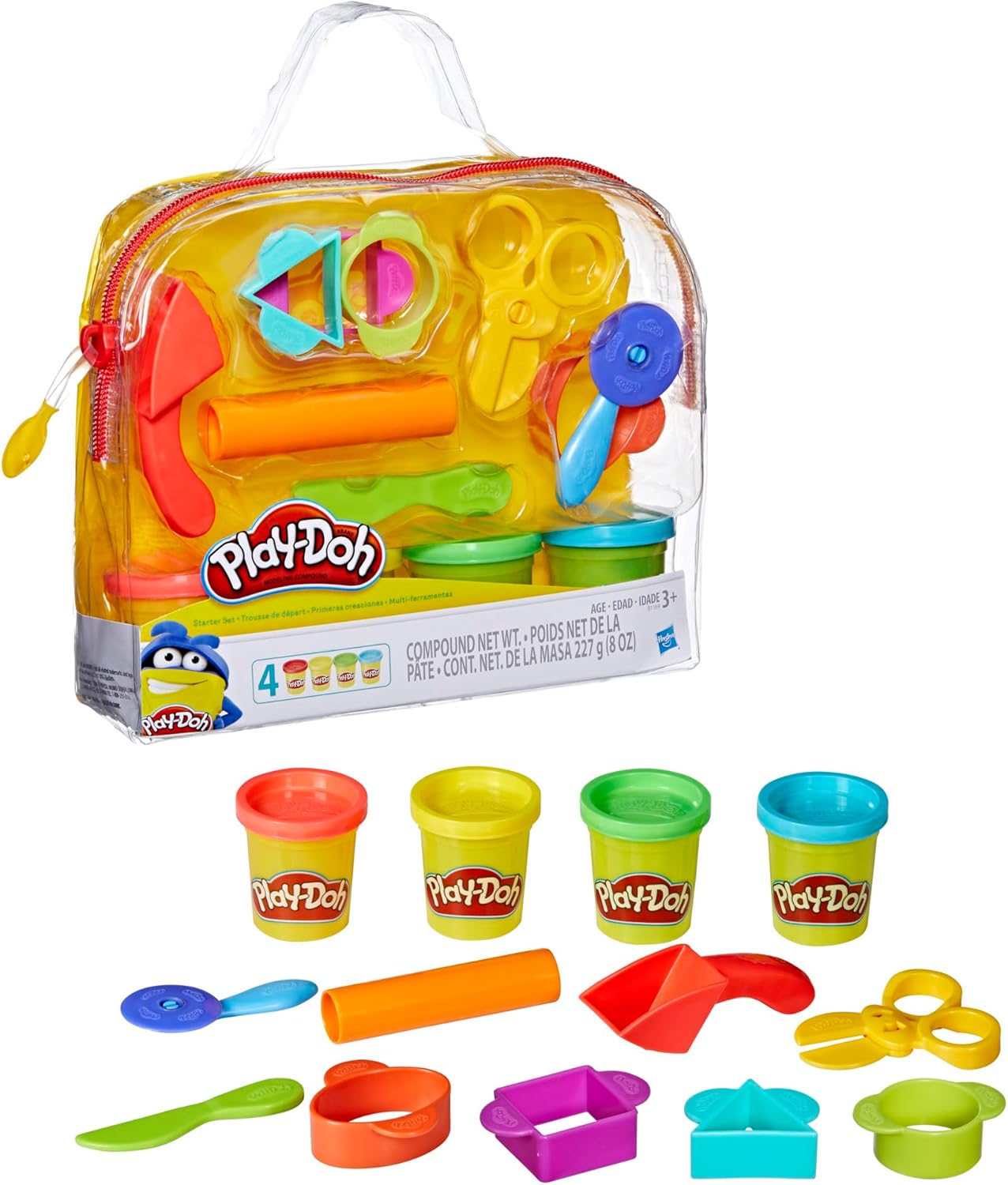 Play-Doh - Starter Set Inc 4 Tubs of Dough and 6 Accessories - Sensory and Educational Craft Toys for Kids, Boys, Girls - Ages 3+