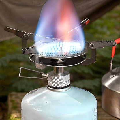Camping Stove, Canister Stove Backpacking, Foldable Hiking Gear, Compact Design, Easy Heat Control, Windproof Performance, Portable Setup, for Outdoor Travel, 17x7cm/6.69x2.76 inches