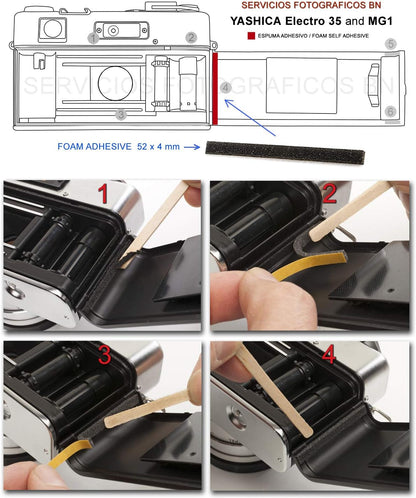 Adaptor + Battery for Yamaha Electro 35 (GL, GSN, GTN, GT, G, GS), MG-1 and AX SLR - (PX32 to 4LR44)