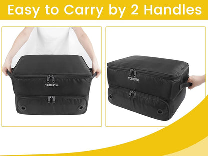 2 Layer Golf Trunk Organizer, Waterproof Car Golf Locker with Separate Ventilated Compartment for 2 Pair Shoes, Durable Golf Trunk Storage for Balls, Tees, Clothes, Gloves, Accessories, Golf Gifts