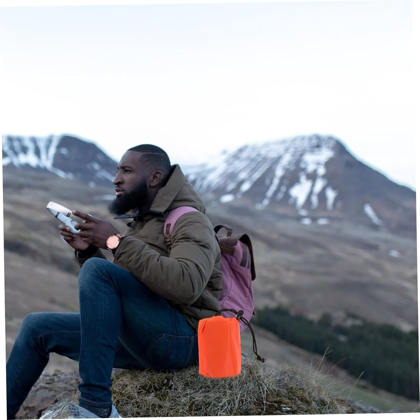 LAPYAPPE Compact Warm Sleeping Portable Shelter Thermal Survival Camping Tent Bivy Sack Blanket for Outdoor Hiking Gear