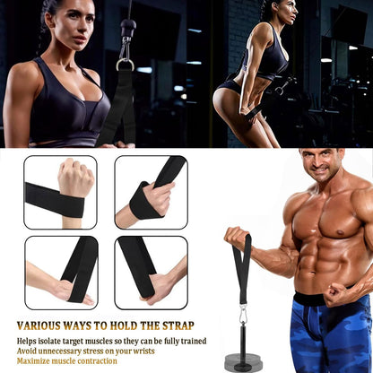 Favuit Tricep Rope Cable Attachment, Ergonomic Triceps Pull Down Rope Easy to Grip & Non Slip Triceps Extension Straps Pulley System LAT Pulldown Cable Machine Equipment for Fitness Workout Home Gym
