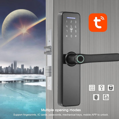 Smart Wifi Electronic Lock, Waterproof Touch Screen Smart Lock, Fingerprint/Password/WIFI/IC Card with Mechanical Key