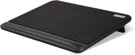 Laptop Cooling Pad, Coolertek USB Powered Laptop Cooler, 2 Blue Silent Big Fans, Height Adjustable Non-Slip Laptop Stand with Dual USB 2.0 Ports, Fits 11-17 Inch Notebook - Black (N2)
