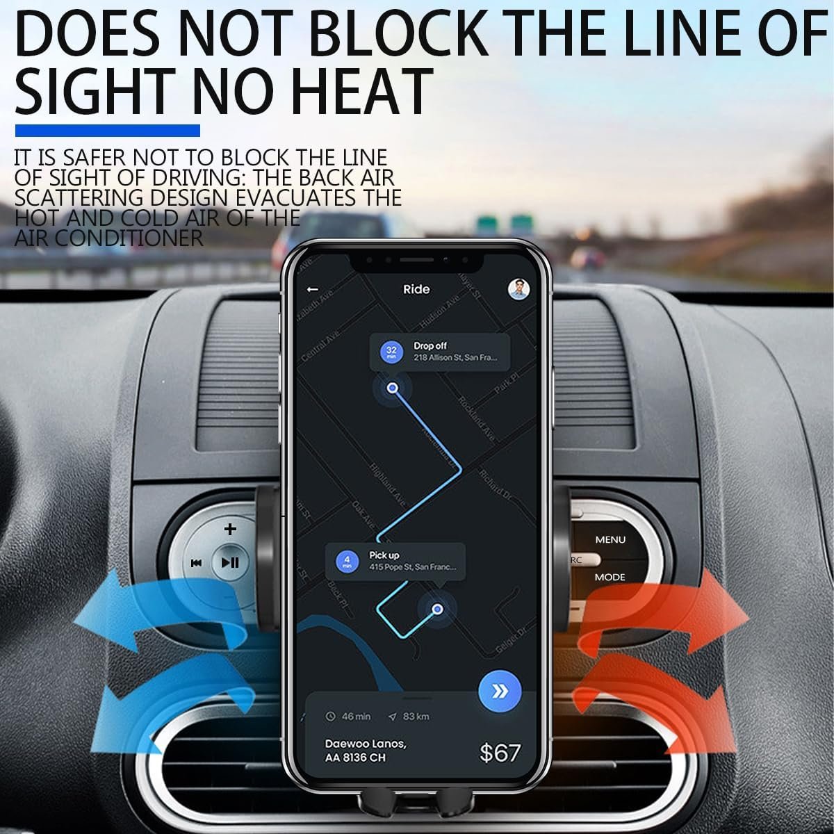 JNNJ Universal One Touch Car CD Slot Phone Holder (Grey)