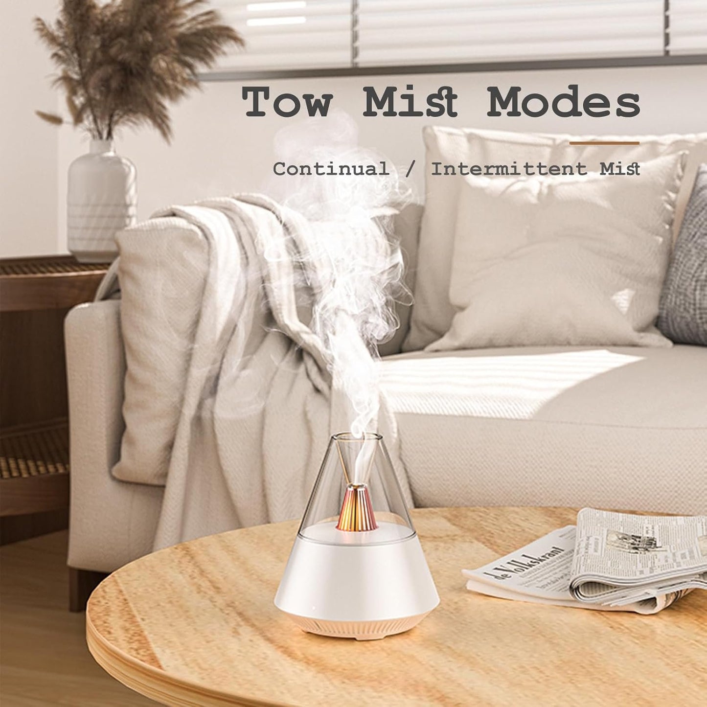 DEALFUN Essential Oils Aroma Diffuser,Portable Humidifier with Cool Mist and Warm Light Effect,Remote Control,150 ml Capacity,for Bedroom, Office, Living Room, Yoga (Black)