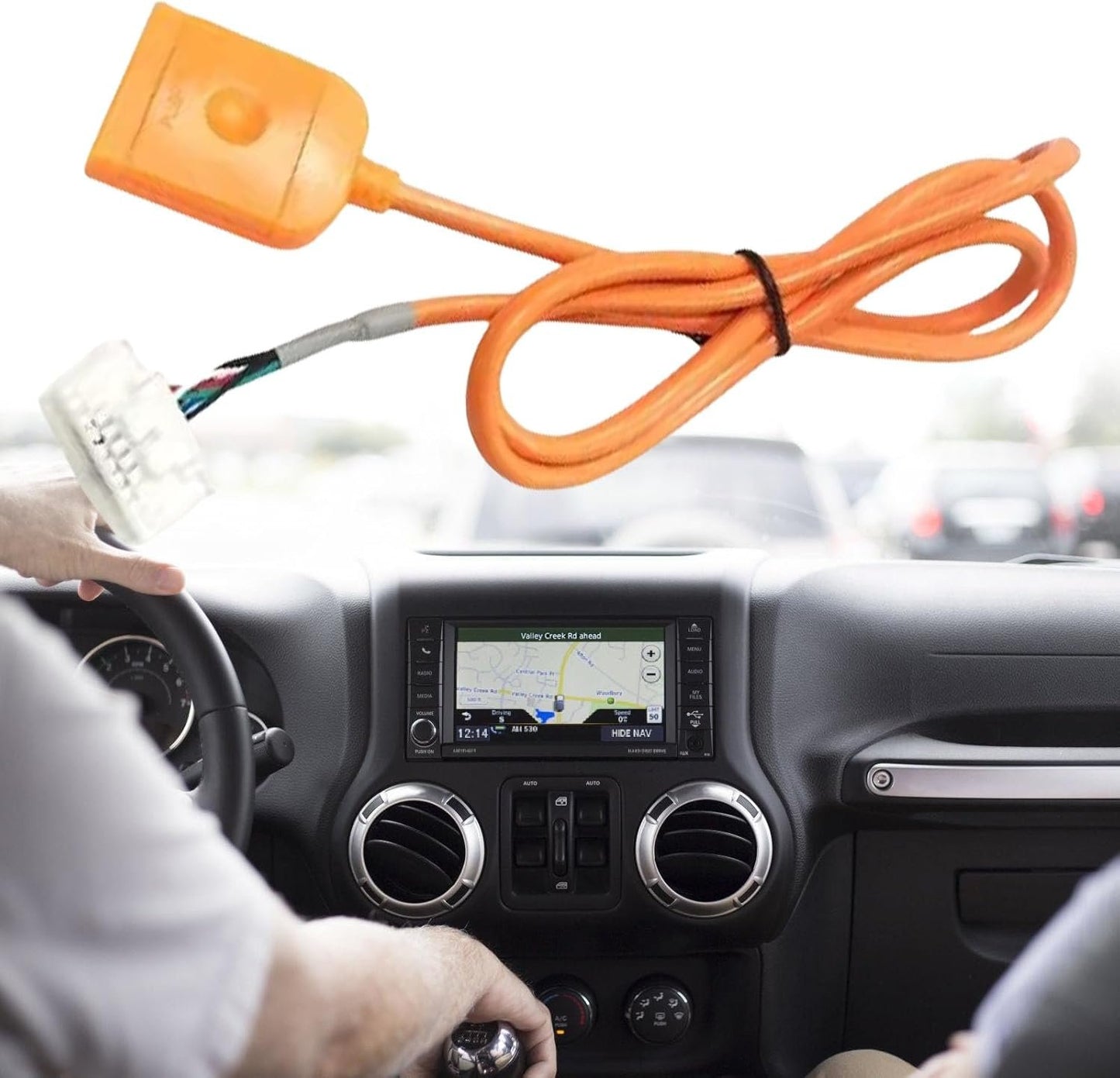 Upgraded Large Screen Car Navigation Cable with Card Slots Smooth Online Streaming for Fast Internet Access