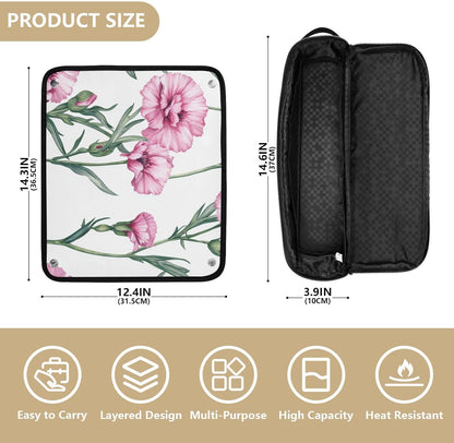 FRODOTGV Borsa da viaggio impermeabile da donna con cuscinetto resistente al calore, organizer per strumenti per lo styling dei capelli, per ferri da stiro, utensili caldi e accessori per la cura dei
