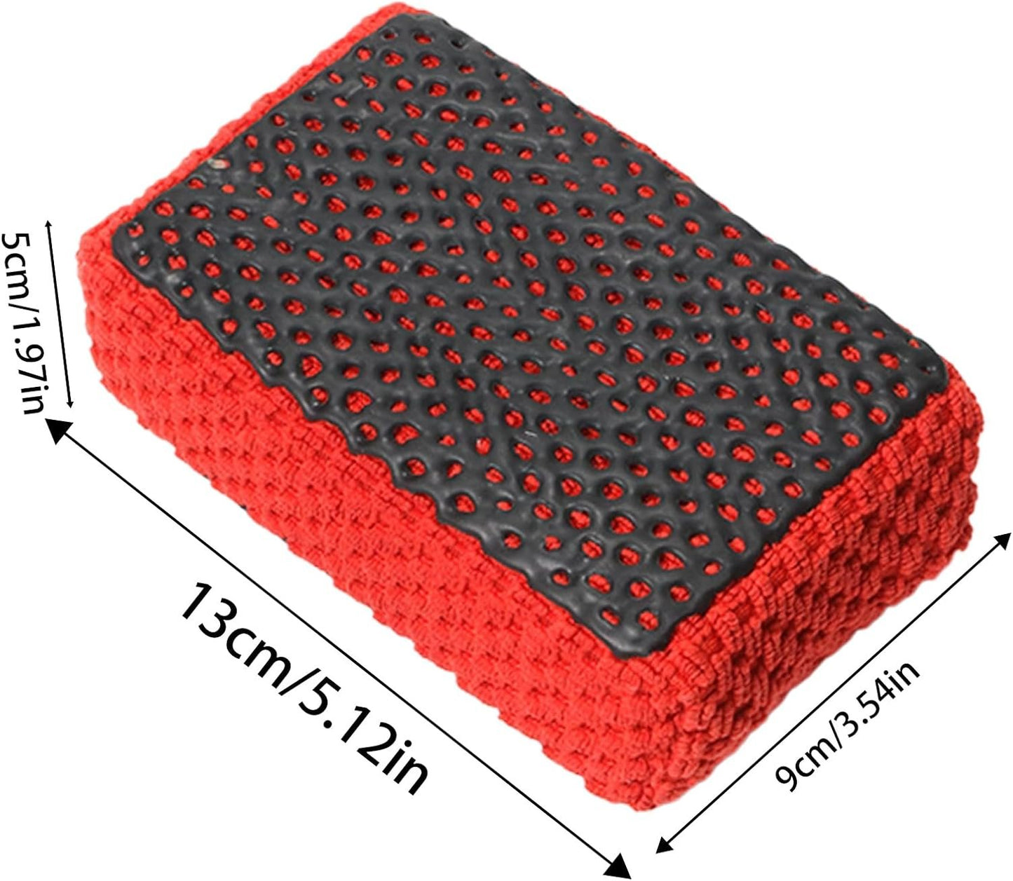 Car Detailing Sponge, Wash Mud Brush, 5.12in Cleaning Scrub Tool, Non Scratch, All Purpose Utility Pad for Auto Care, Household, Garage, Vehicle, Interior, Exterior Use