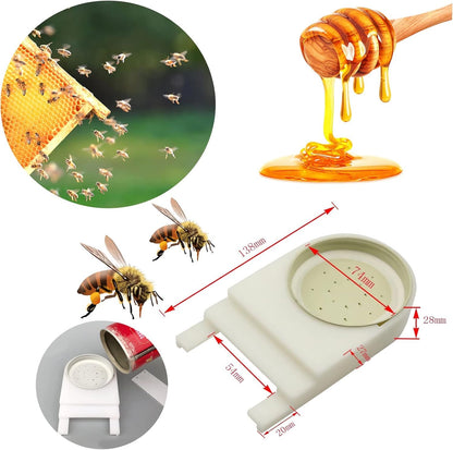 4 Pack Bee Feeders Easy, Plastic Bee Entrance Feeder Beehive Feeder Water or Sugar Syrup Feeding Equipment, Easy-to-Install Beekeeping Beehive Equipment, Entrance Feeders for Bee Hives