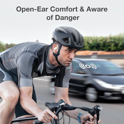 TOUGH ON True Open Ear Earbuds Wireless Bluetooth 5.3 Headphones with Microphone, Earbuds with Earhooks, ENC Noise-Cancellation, 45H Playtime, Long-Lasting Comfort, Crystal-Clear Calls for Driving/Gym