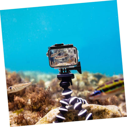 SHINEOFI Camera Housing with Dual Cold Shoe Mounts Transparent Protective Shell for Digital