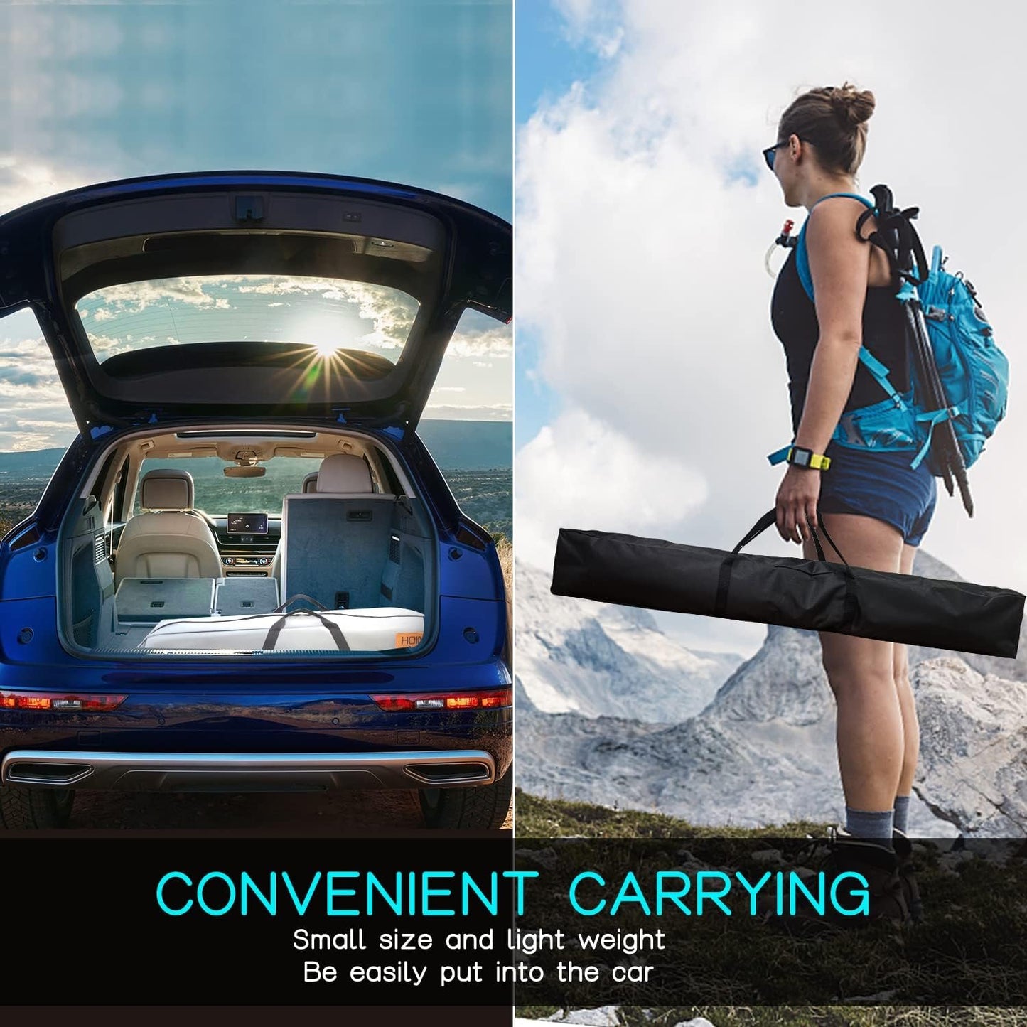 150 Inch Projector Screen and Stand 16:9 HD 4K Large Outdoor Projector Screen Portable Projection Screen with Carrying Bag for Home Theater Backyard Cinema