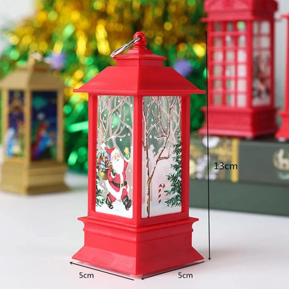 TOBILE Christmas Decorations Merry Christmas Home Decor Santa Claus Snowman Lantern Light Christmas Tree Ornament Christmas Gifts-Snowman White