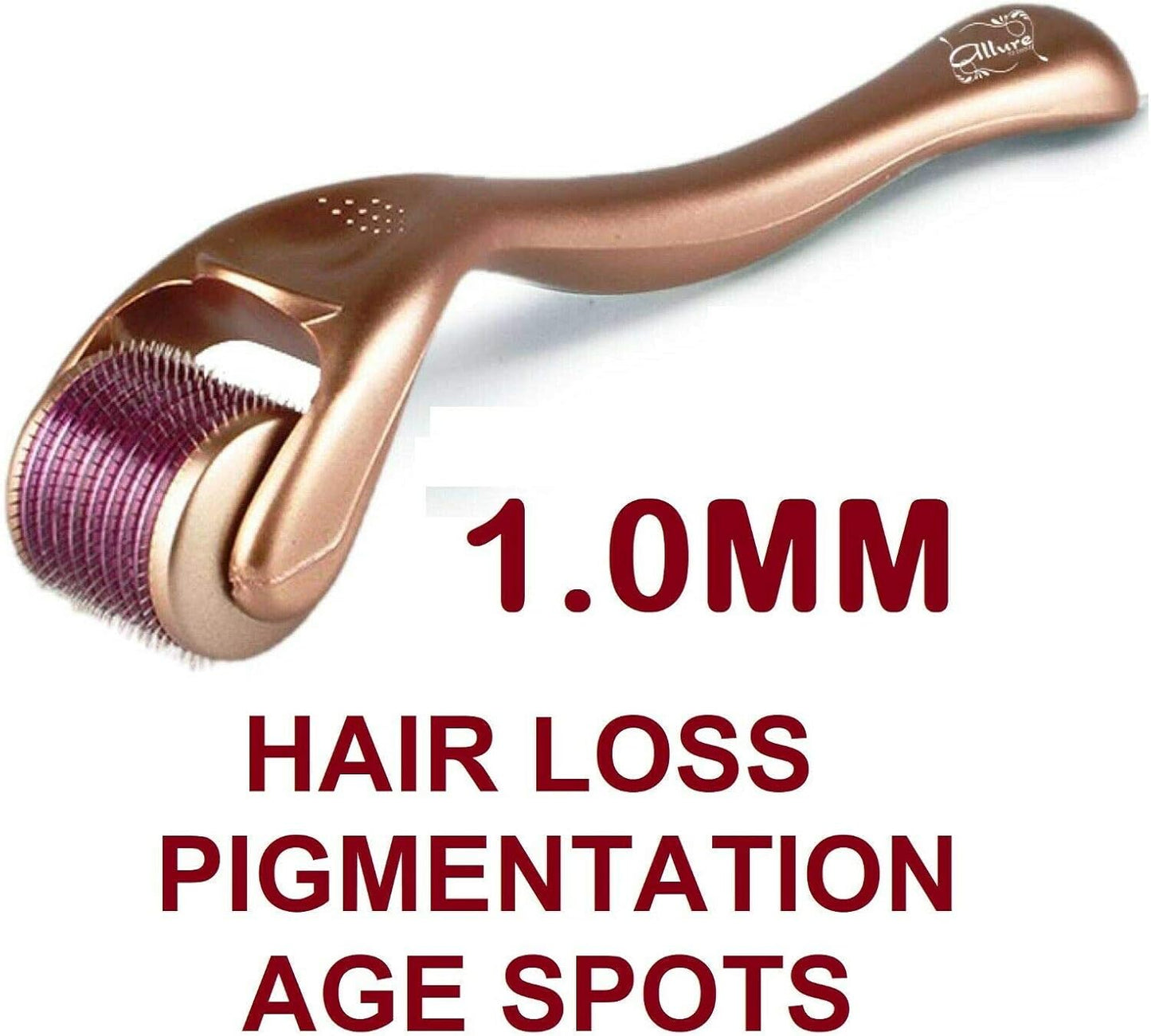 Allure Derma Roller 1.0mm 540 Titanium Needles Advance Anti Aging Skin Care Treatment