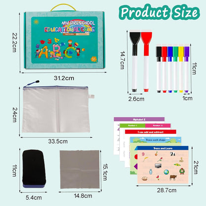 Handwriting Practice Book for Kids,40 Page Numbers Letters Practicing Book,Kindergarten Preschool Learning Activities for 3 4 5 6 Year Old,Learning & Education Montessori Toys for Kids Boys Girls