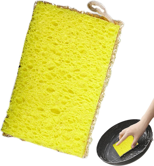 Natural Eco Dishwasher Sponges - Non-Scratch Scrub Sponge | Washing Up Sponges Scrubs | Friendly Sponges For Dishes | Kitchen Scrubbing Sponges | Multipurpose Cleaning Sponge | Reusable Kitchen Sponge