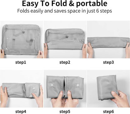 9 Set of Waterproof Packing Cube, Space-Saving Suitcases, Separators for Travel, Travel Organizer, Clothing Underwear Footwear Organizers Sacks Storage Suitcase Set