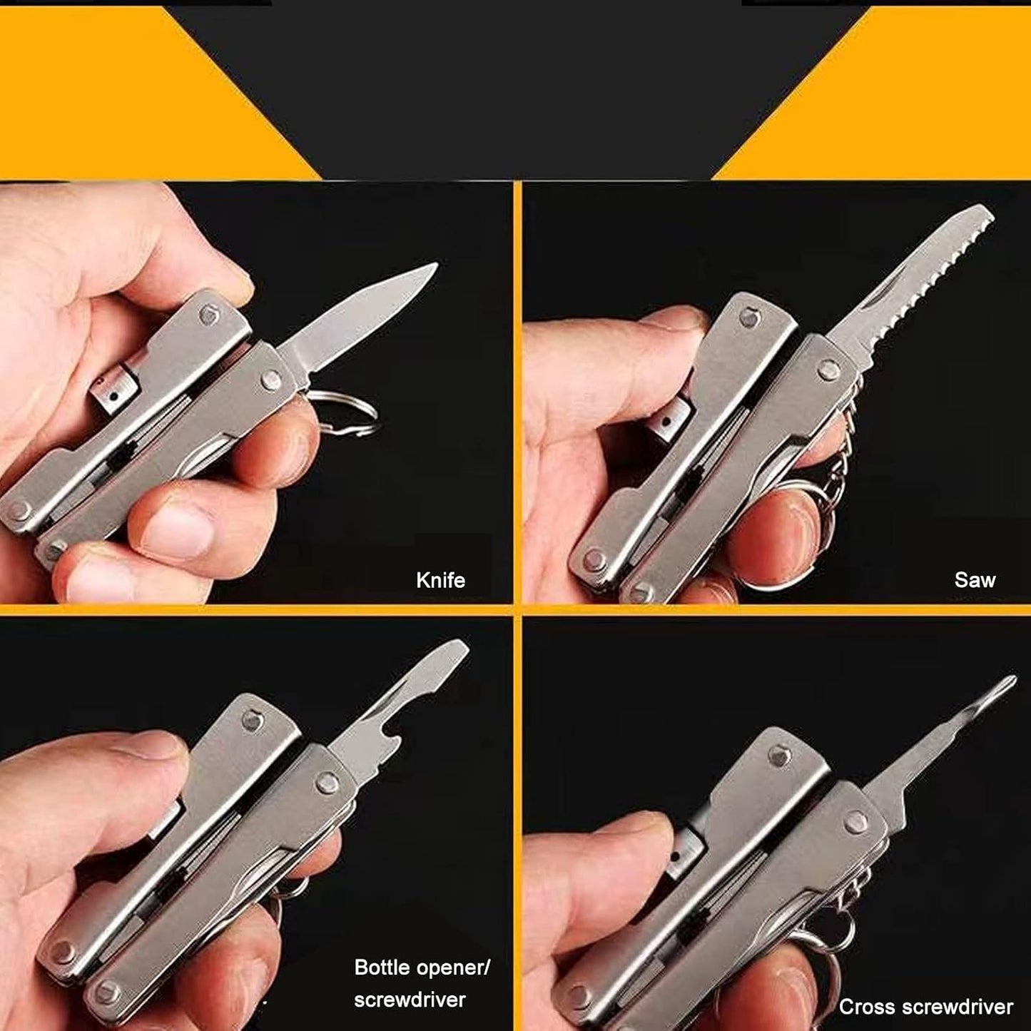 Multitools Multifunctional Mini Tools with Light Multitool Pliers Alloy Steel Outdoor Survival Tool