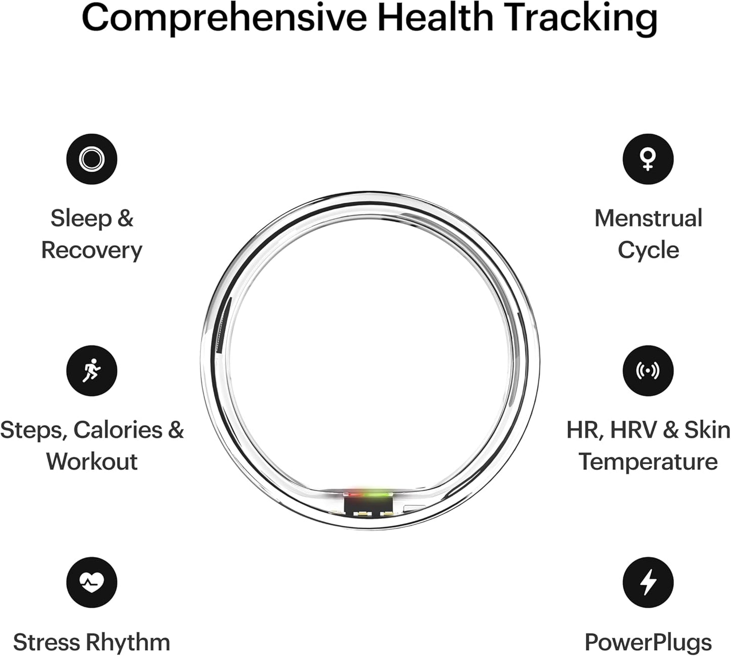 Ultrahuman Ring AIR-Smart Ring Activity Tracker, Size First with Ultrahuman Sizing Kit,Sleep Tracker,Smart Ring for Men/Women,Fitness Tracker (Size 8)