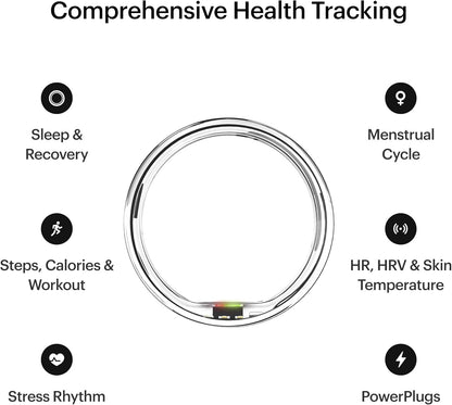 Ultrahuman Ring AIR-Smart Ring Activity Tracker, Size First with Ultrahuman Sizing Kit,Sleep Tracker,Smart Ring for Men/Women,Fitness Tracker (Size 8)