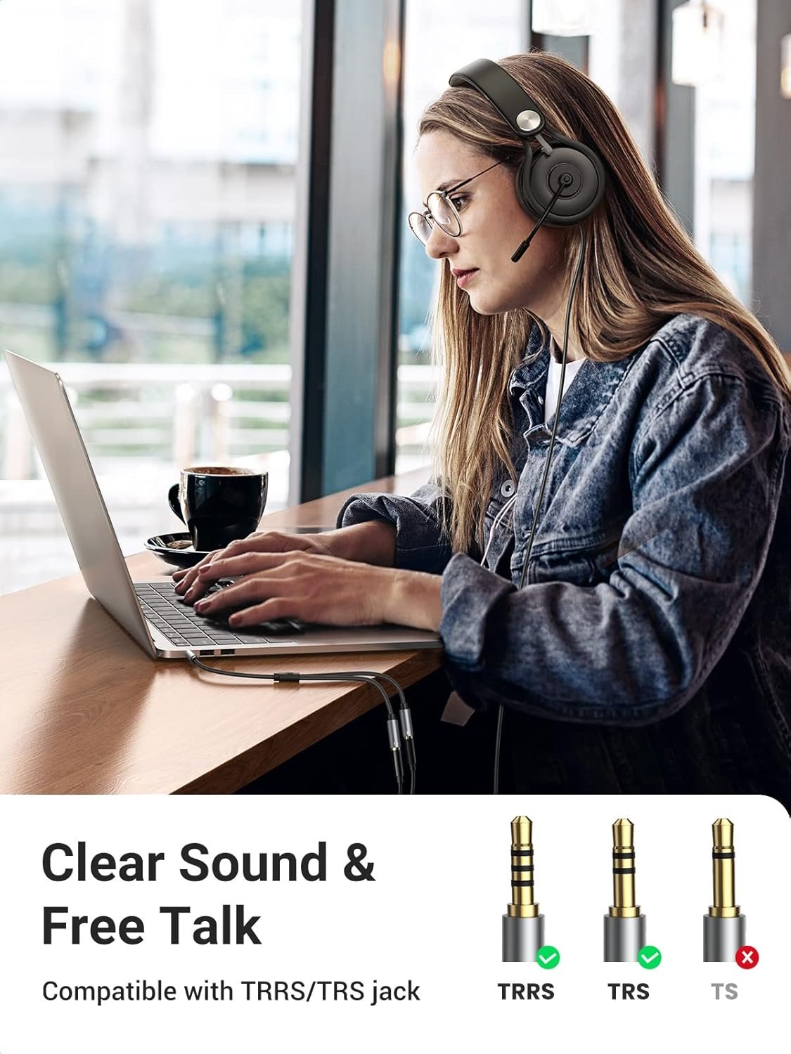 UGREEN Headphone 3.5mm Splitter Audio Mic Y Splitter Cable Headset 3.5mm Male to 2 Female Microphone Adapter Audio Stereo Jack Port for Gaming Controller, PS4, Xbox One, Headset, External Mic Speaker