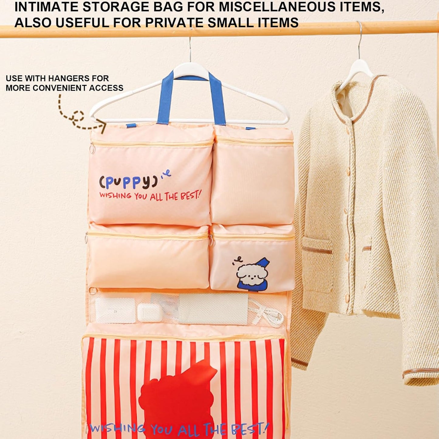 Underwear Bag - Underwear Storage Bag | Travel Bra Garments Storage Pouch, Moving Packing Case, Foldable Organization Pouch Portable For Closet Dorm Hotel Daily Use