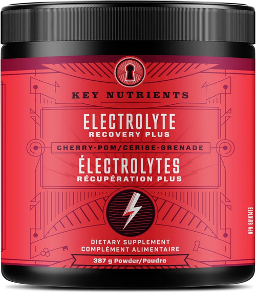 Key Nutrients Electrolytes Powder - 90 Servings - Sweet Cherry-Pom Electrolyte Drink Mix - No Sugar, No Calories, Gluten Free - Powder and Packets (20, 40 or 90 Servings)
