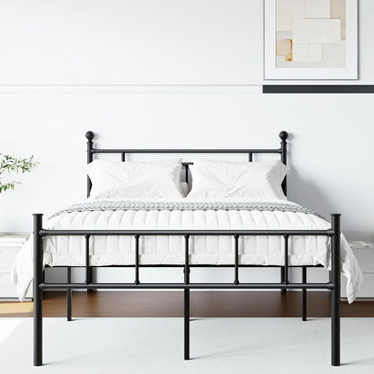 FDLOGW 18 in High Metal Full Size Bed Frame with Headboard & Footboard, Platform Bed Frame Full Size Mattress Foundation, No Box Spring Needed, Easy Assembly, Heavy Duty
