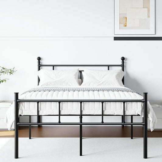 FDLOGW 18 in High Metal Full Size Bed Frame with Headboard & Footboard, Platform Bed Frame Full Size Mattress Foundation, No Box Spring Needed, Easy Assembly, Heavy Duty