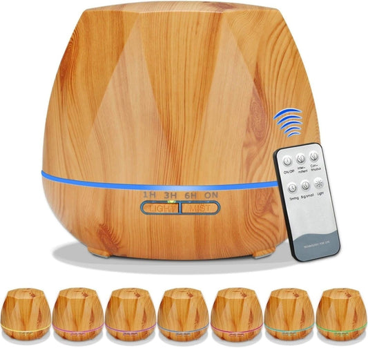 550Ml Large Aromatherapy Oil Diffuser Remote Control Ultrasonic Air Aroma Humidifier