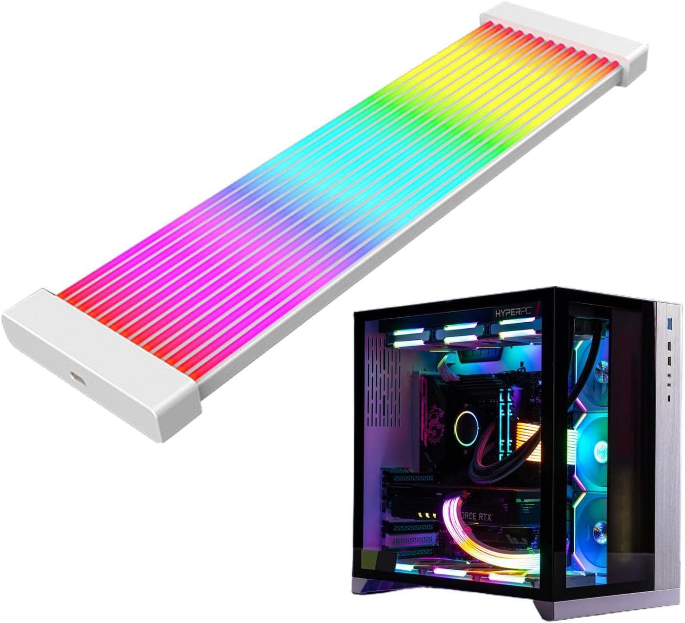 Generic RGB PC Cable | PC Cable Extension Cable for PC ARGB Strip - Colorful Connector Adapter, Diffused Neon LED Strips Computer Accessories