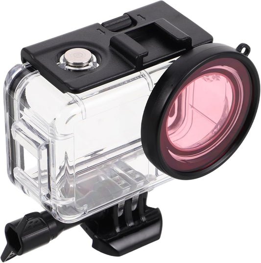 SHINEOFI Camera Housing with Dual Cold Shoe Mounts Transparent Protective Shell for Digital