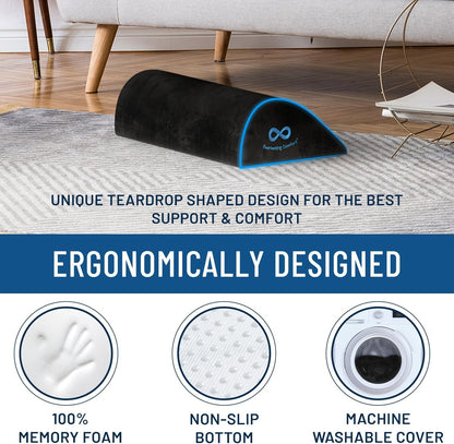 Everlasting Comfort Memory Foam Foot Rest Under Desk - Ergonomic Office Foot Stool, Ideal Office Accessory for Foot Support, Repose Pied Bureau