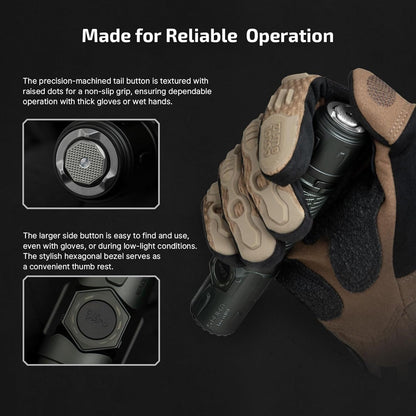 OLIGHT Warrior Ultra 2500 Lumens Tactical Rechargeable Flashlight, Ultra-Durable O-Aluminum Material Flashlight with Proximity Sensor, IPX8 Waterproof for Outdoor, Emergency(Stealth Grey)